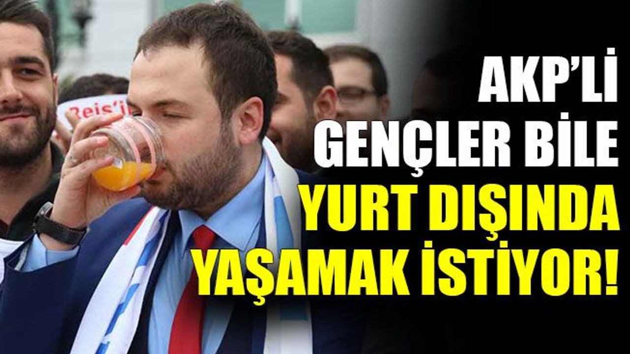 AKP’li gençler bile yurt dışında yaşamak istiyor!