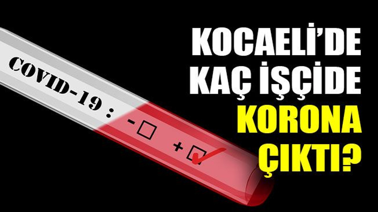 Kocaeli’de kaç işçide korona çıktı?