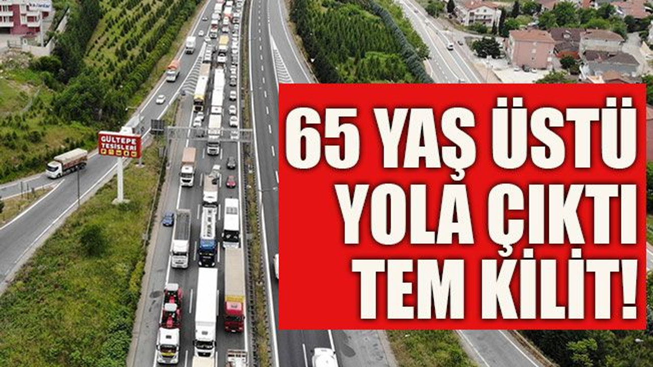 65 yaş üstü yola çıktı TEM kilit!