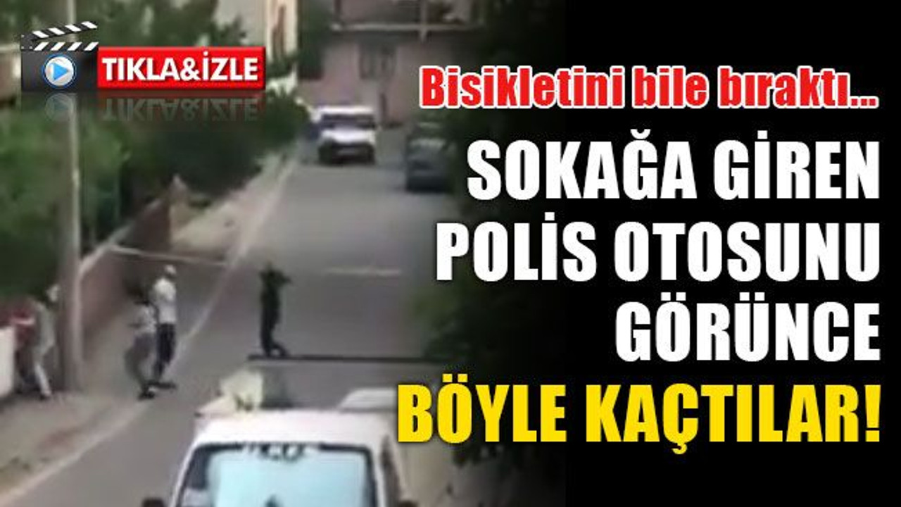Kocaeli’de sokağa giren polisten böyle kaçtılar!