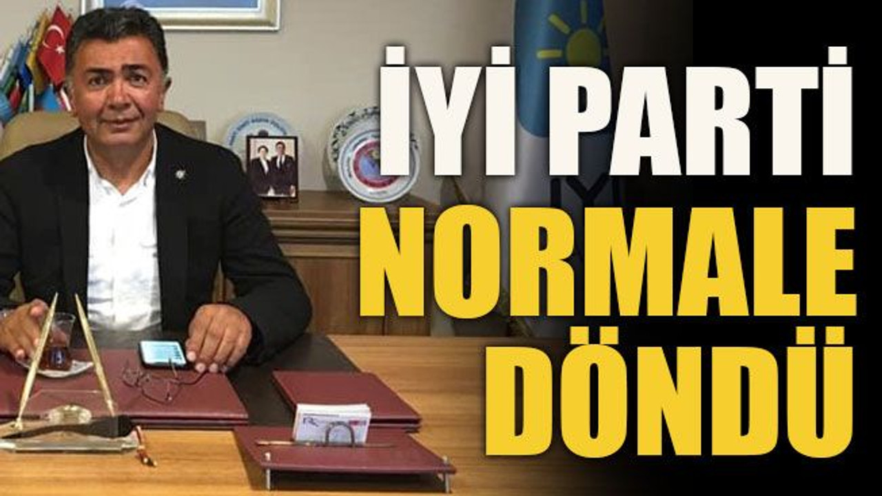 İYİ Parti normale döndü
