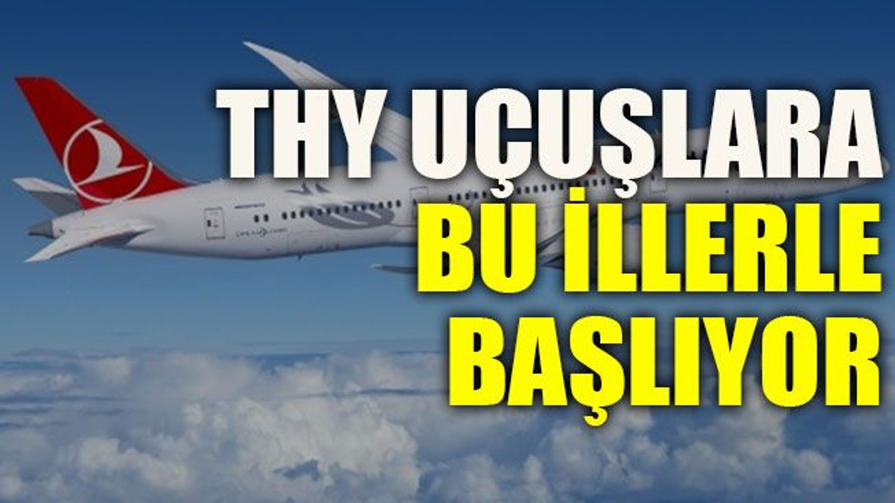 THY uçuşlara bu illerle başlıyor