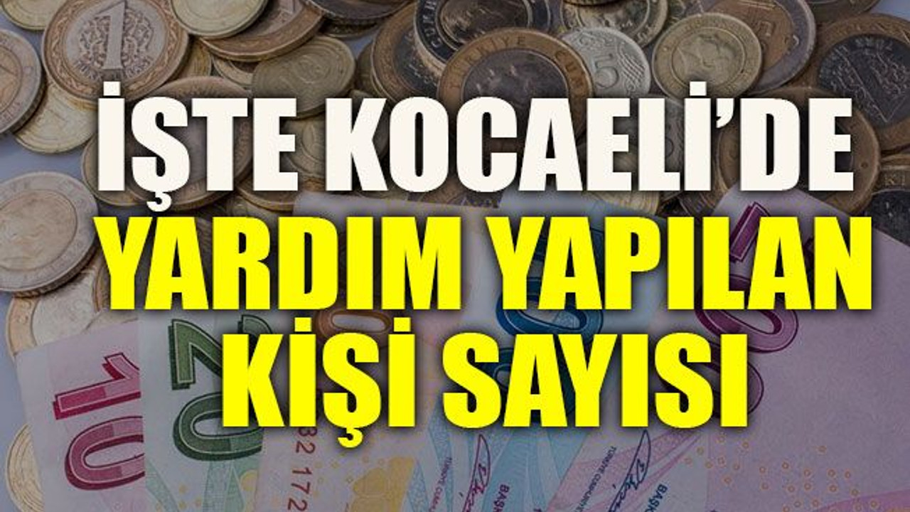 İşte Kocaeli’de yardım yapılan kişi sayısı