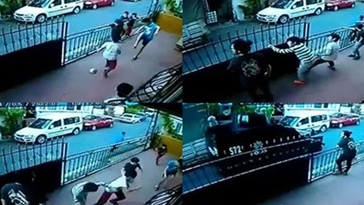 Çocuklar, polisi görünce böyle kaçtı