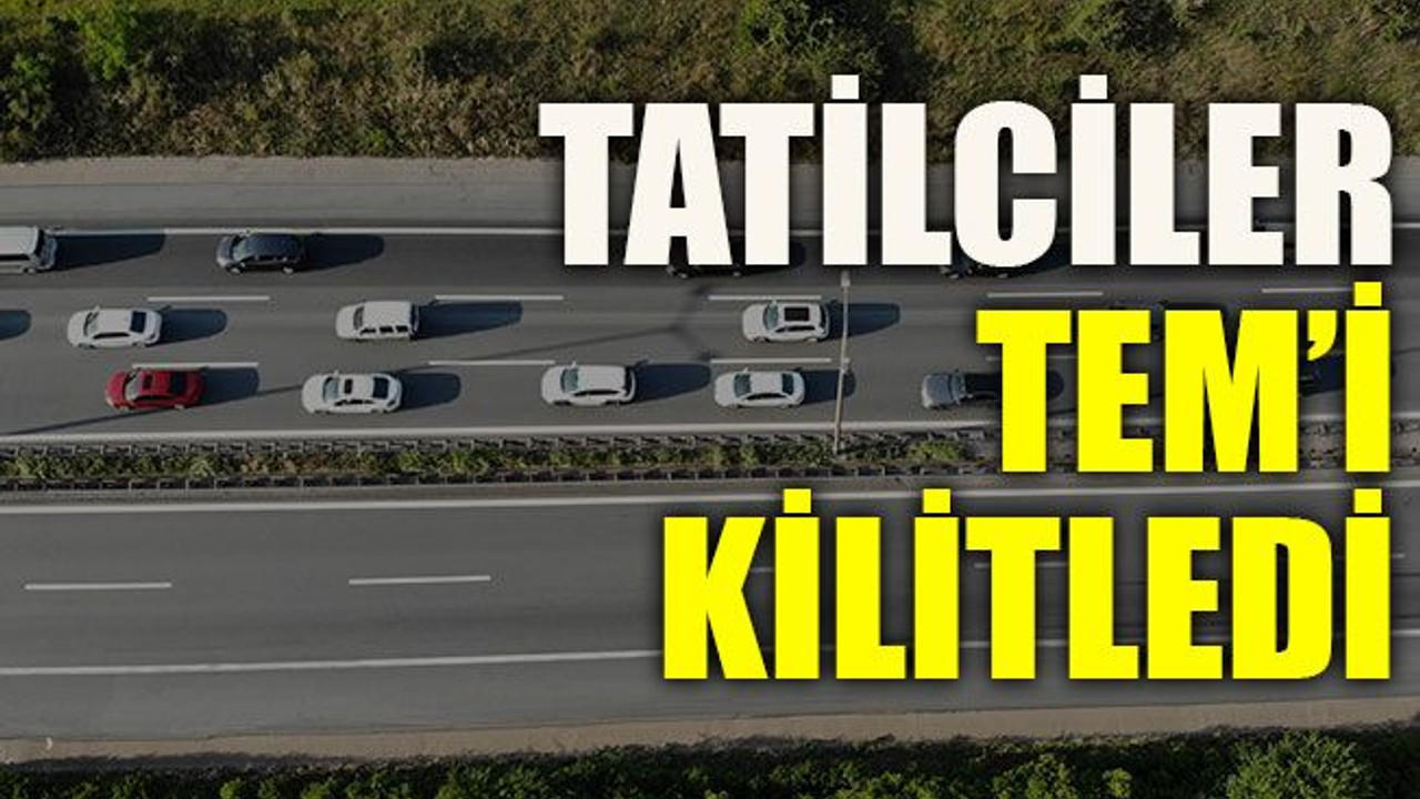 Tatilciler TEM’i kilitledi