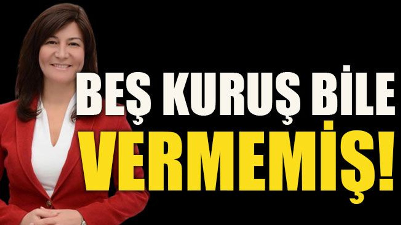 Beş kuruş bile vermemiş!