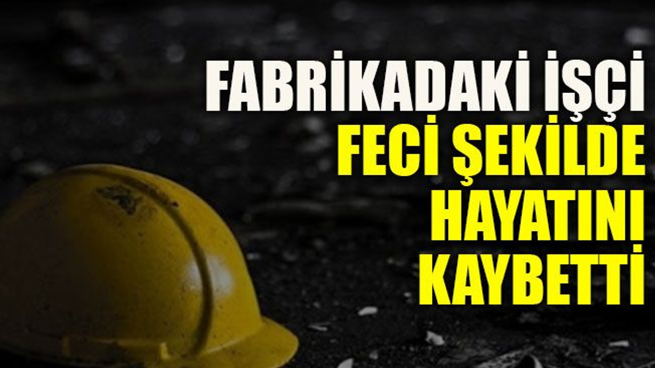 Fabrikadaki işçi feci şekilde hayatını kaybetti