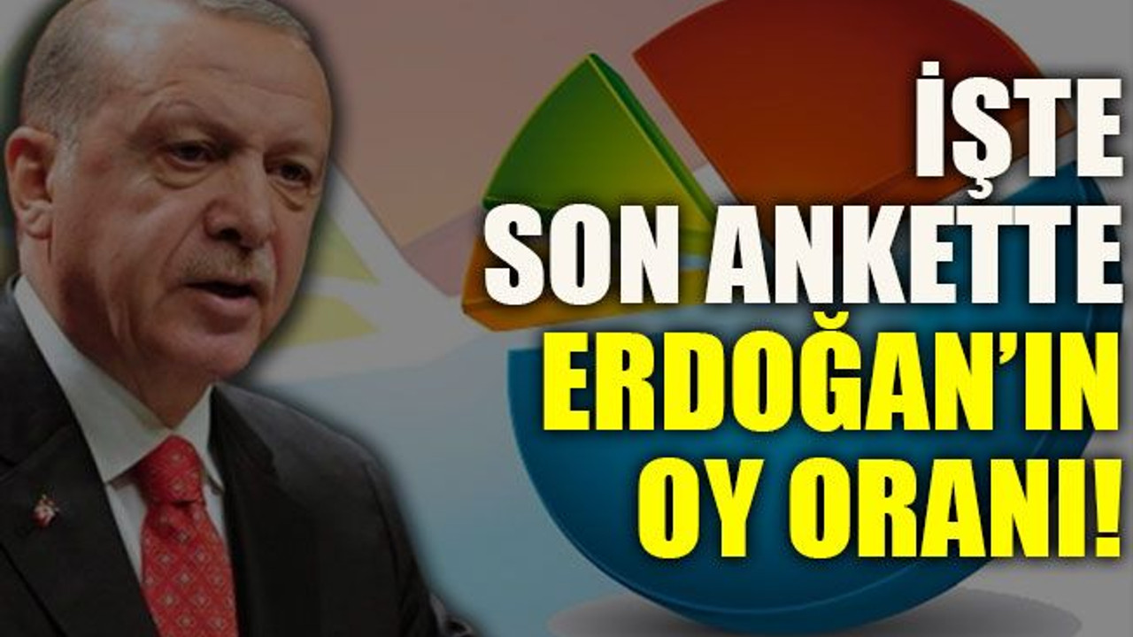 İşte son ankette Erdoğan’ın oy oranı!