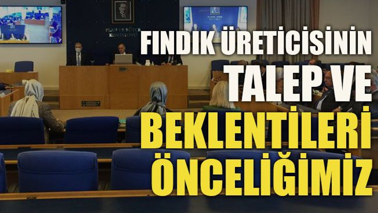 Fındık üreticisinin talep ve beklentileri önceliğimiz