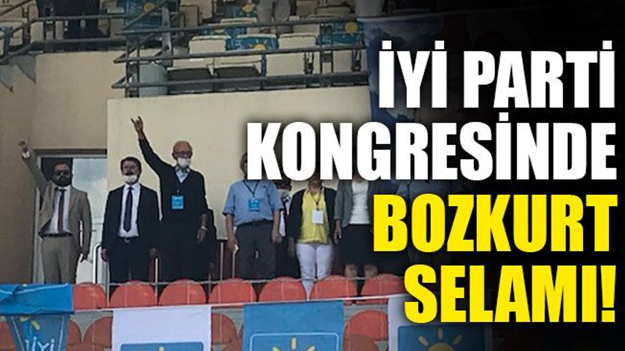 İYİ Parti kongresinde bozkurt selamı!