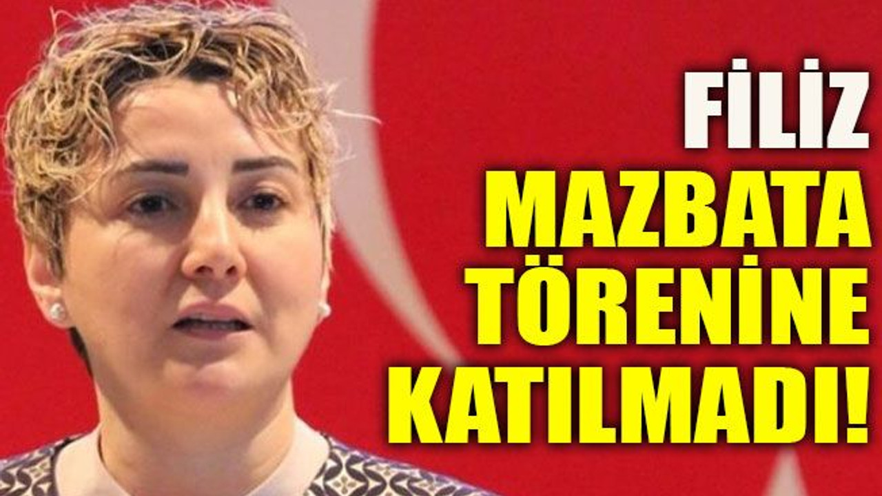 Filiz mazbata törenine katılmadı!