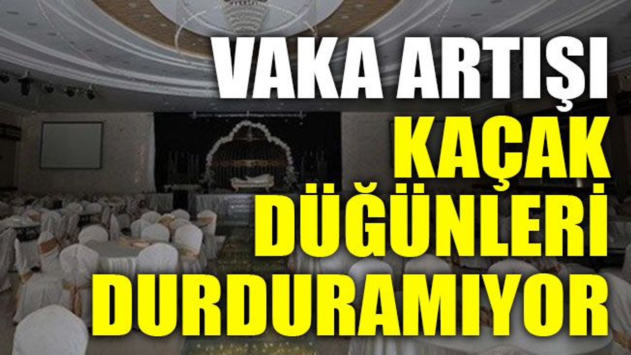 Vaka artışı kaçak düğünleri durduramıyor