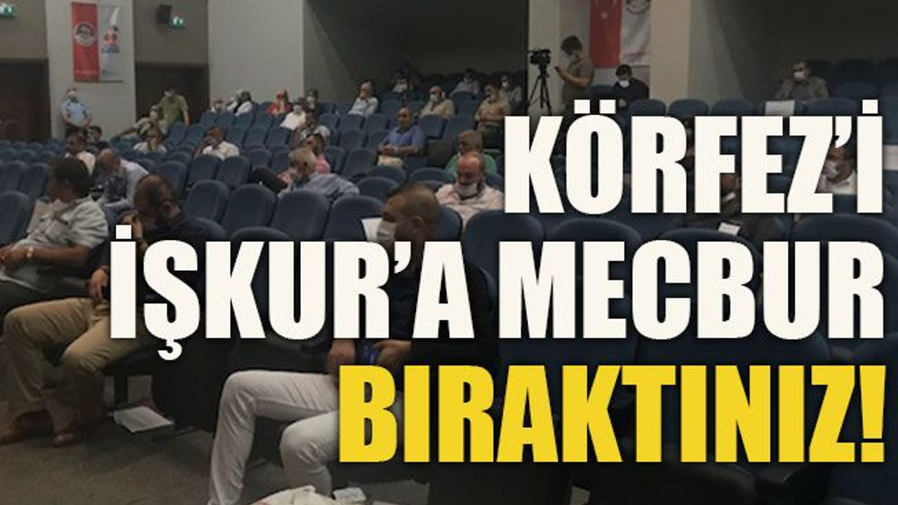 Körfez’i İŞKUR’a mecbur bıraktınız!