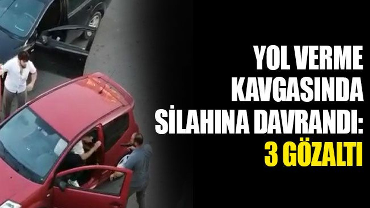 Kocaeli'de yol verme kavgasında silahına davrandı: 3 gözaltı