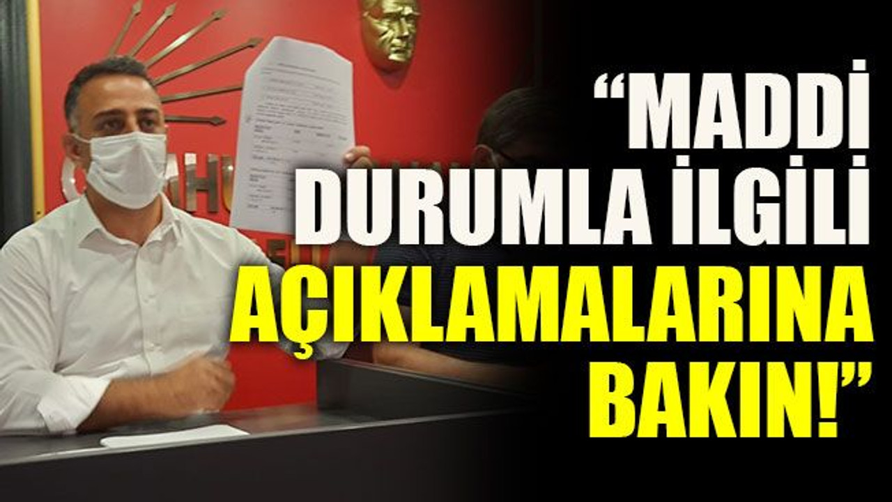 “Maddi durumla ilgili açıklamalarına bakın!”