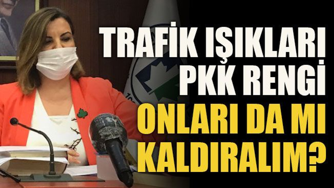 Trafik ışıkları PKK rengi, onları da mı kaldıralım?