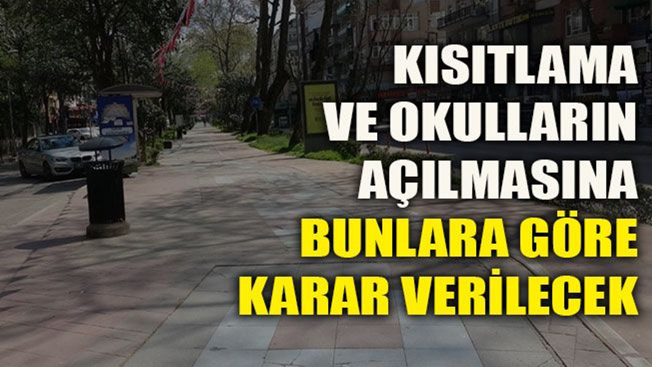 Bayramda kısıtlama ve okulların açılmasına bunlara göre karar verilecek