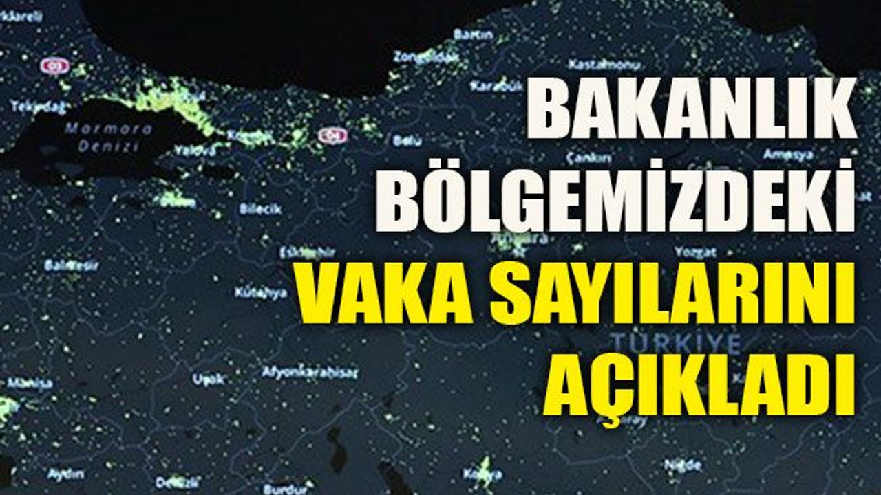 Bakanlık bölgemizdeki vaka sayılarını açıkladı