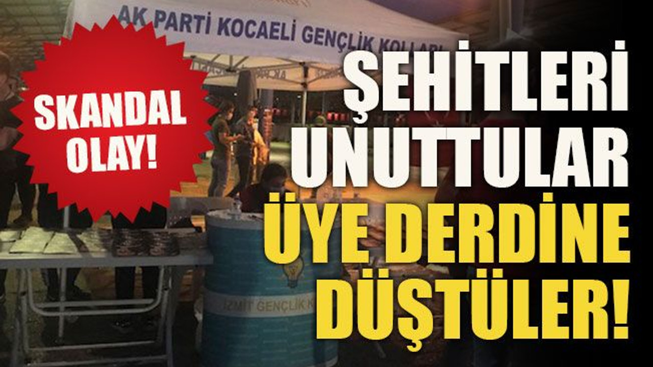 Şehitleri unuttular üye derdine düştüler!