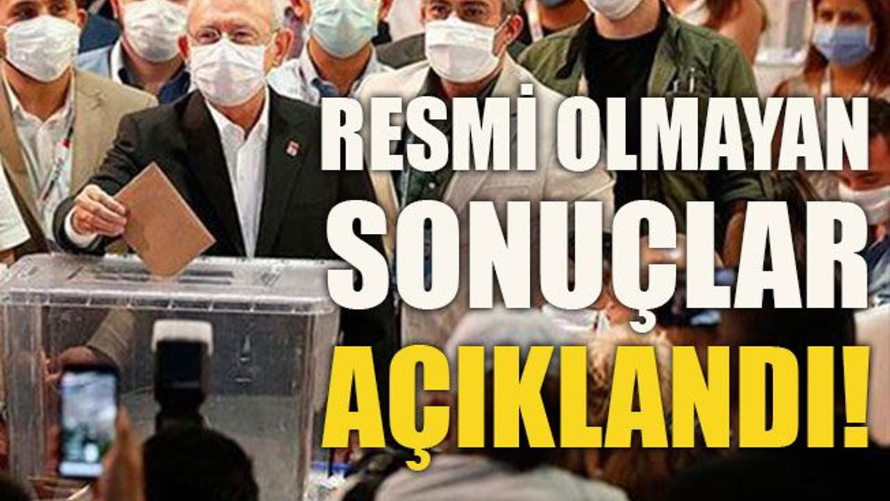 Resmi olmayan sonuçlar açıklandı!