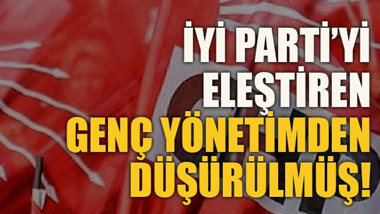 İYİ Parti’yi eleştiren genç yönetimden düşürülmüş!