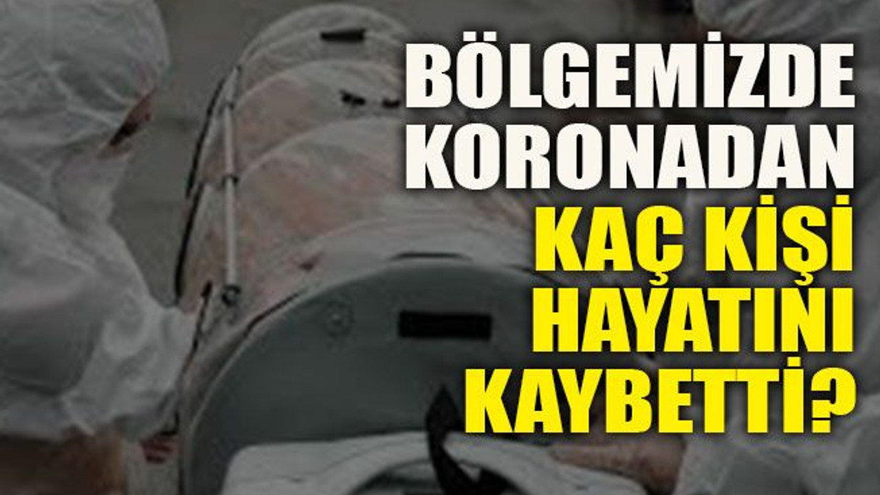 Bölgemizde koronadan hayatını kaç kişi kaybetti?