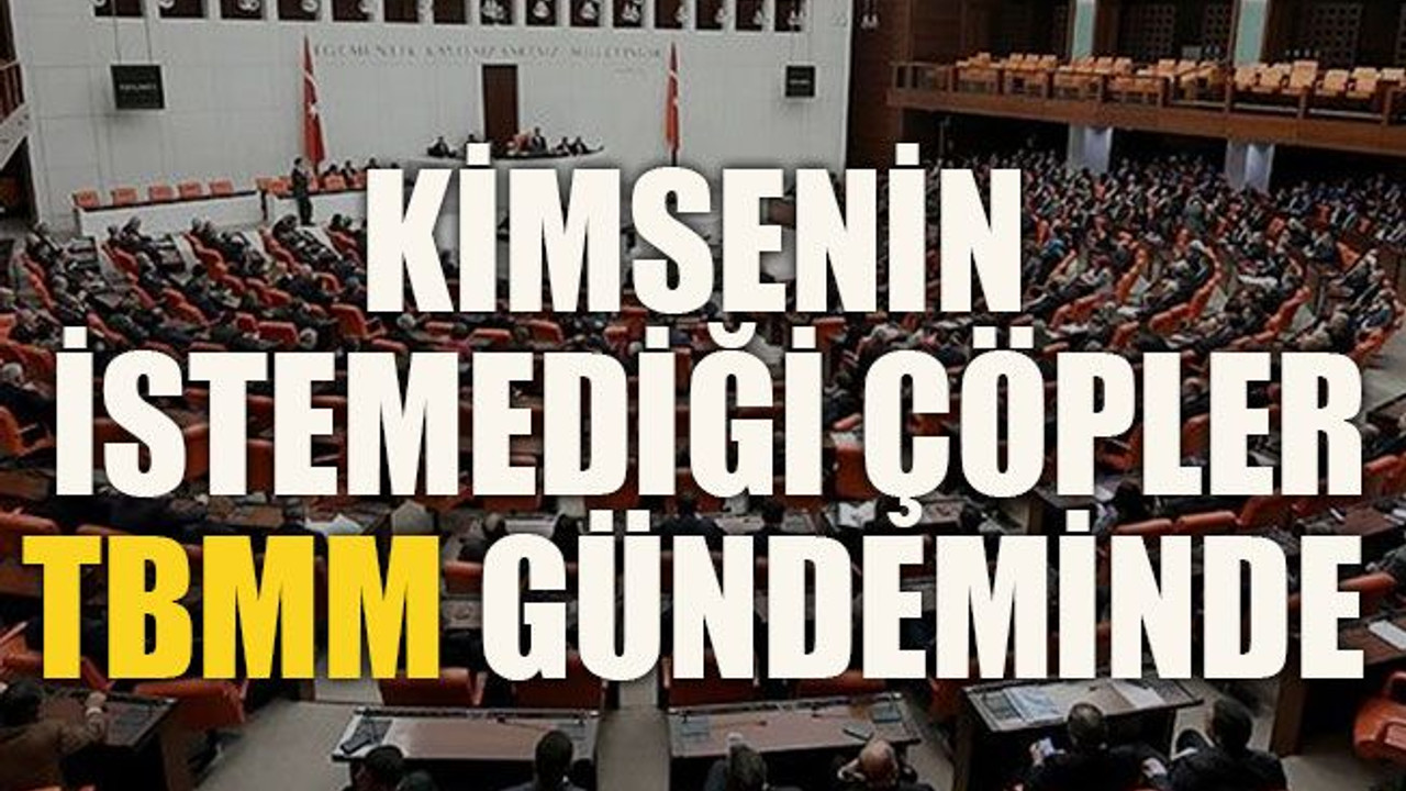 Kimsenin istemediği çöpler TBMM gündeminde