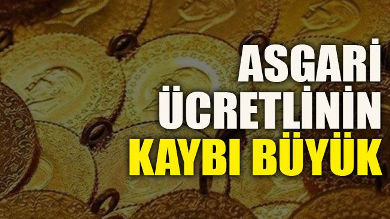Asgari ücretlinin kaybı büyük