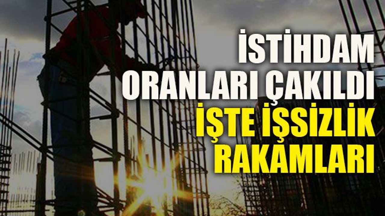 İstihdam oranları çakıldı işte işsizlik rakamları