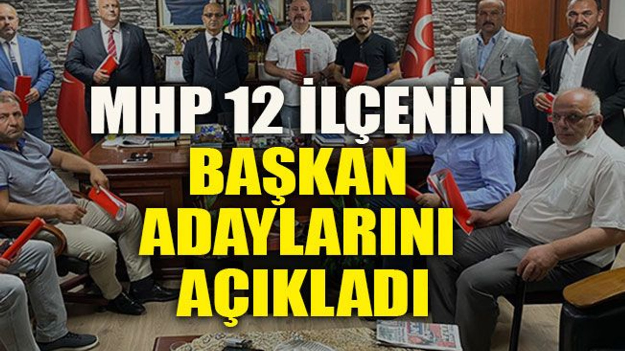 MHP 12 ilçenin başkan adaylarını açıkladı