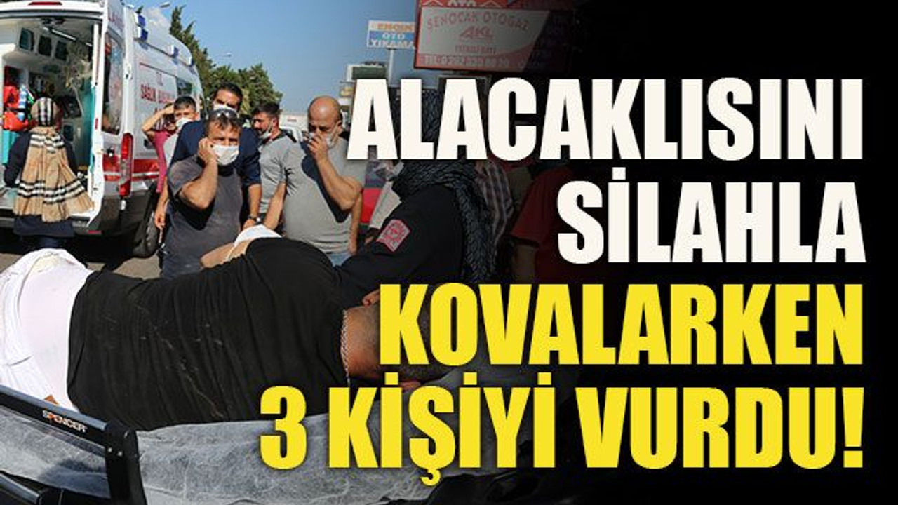 Alacaklısını silahla kovalarken 3 kişiyi vurdu!
