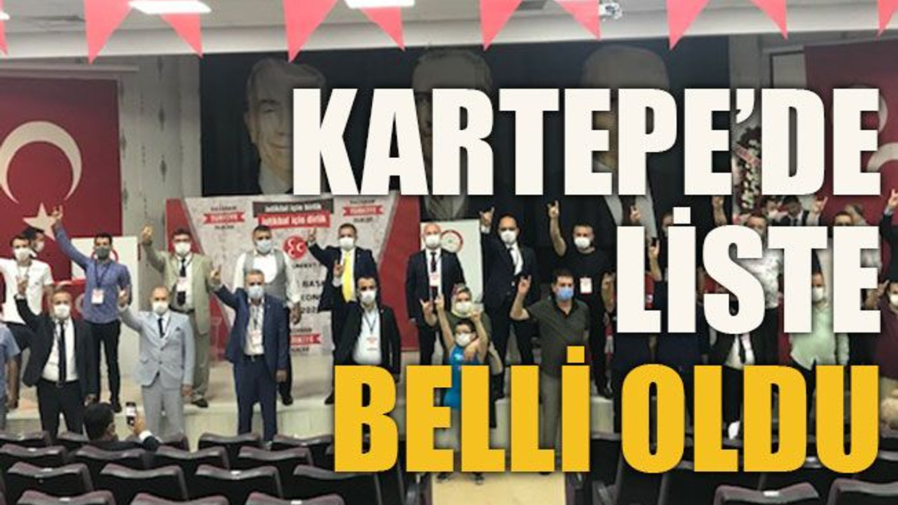 Kartepe’de liste belli oldu!