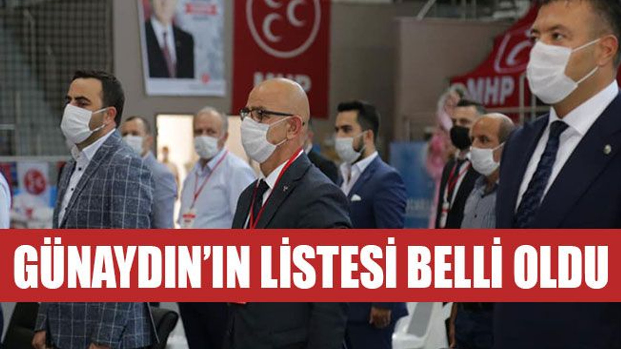 Başiskele MHP'de Günaydın’ın listesi belli oldu
