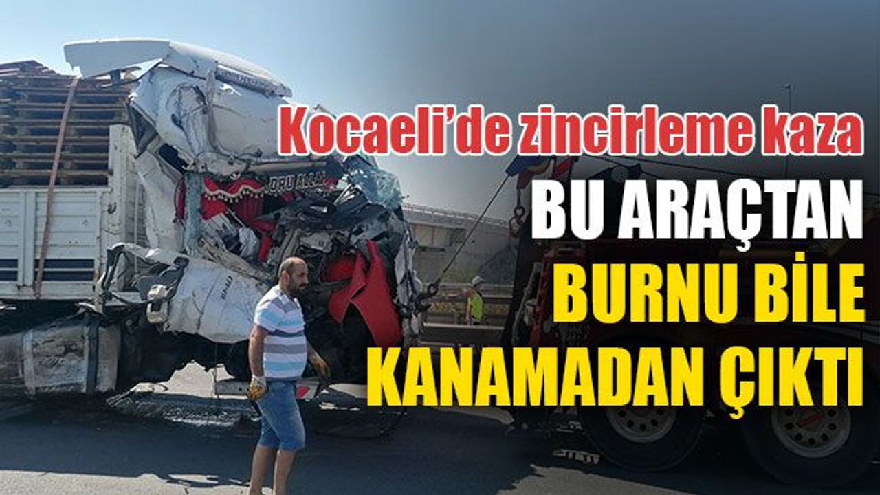 Hurdaya dönen TIR’dan burnu bile kanamadan çıktı