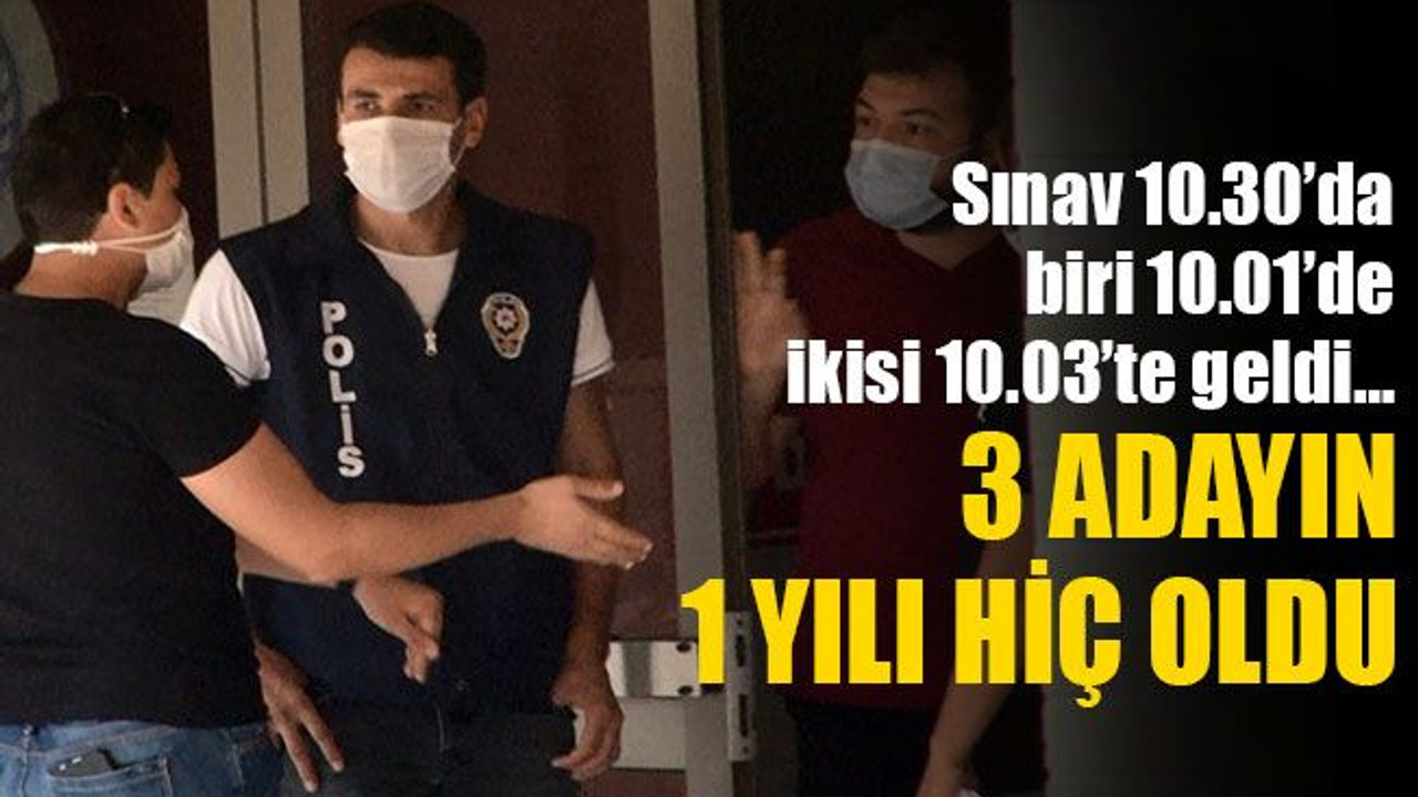 İzmit'te biri 1 dakika, ikisi 3 dakika geç kaldı diye sınava alınmadı!