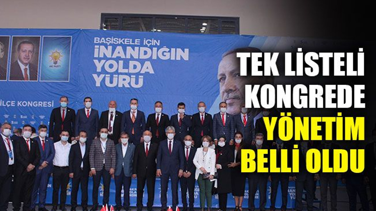 Tek listeli kongrede yönetim belli oldu