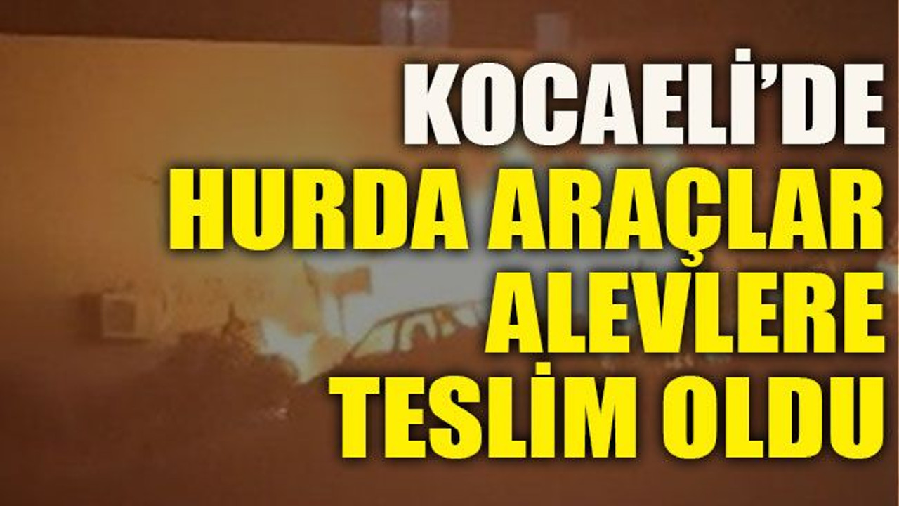 Kocaeli’de hurda araçlar alevlere teslim oldu