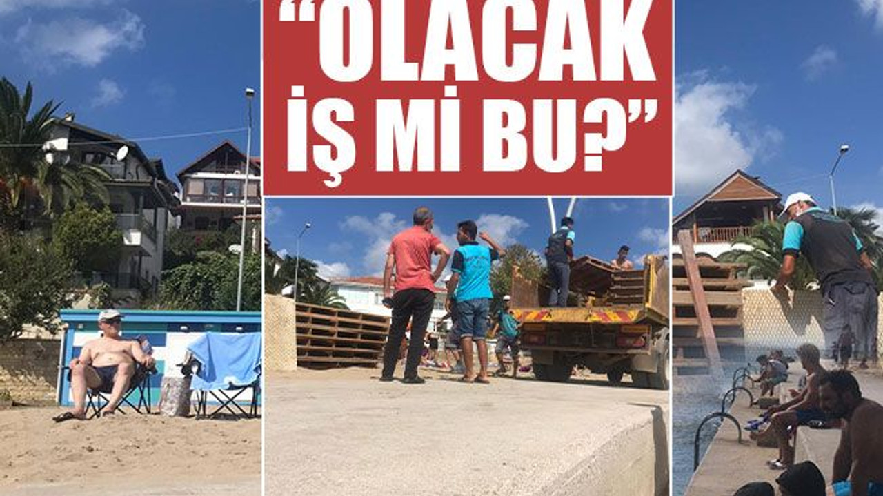 Plajda vatandaş güneşlenirken, gelip...