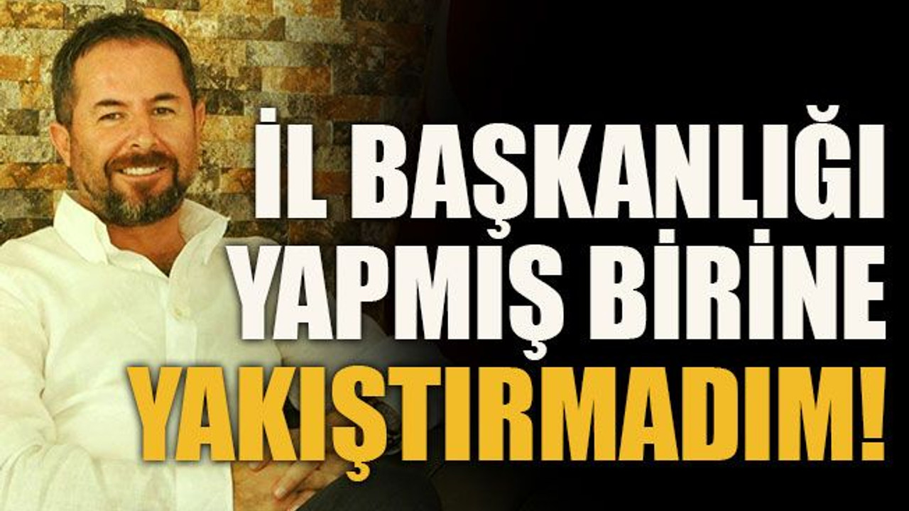 İl başkanlığı yapmış birine yakıştırmadım!
