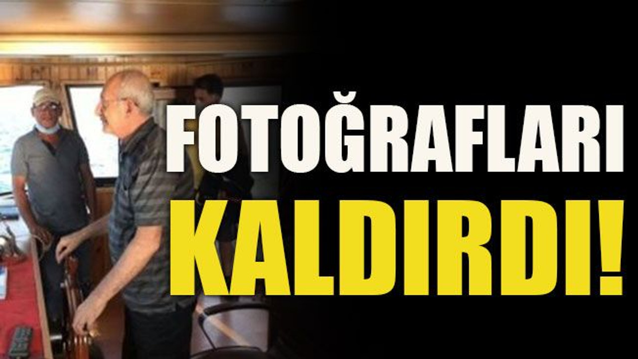 Fotoğrafları kaldırdı!