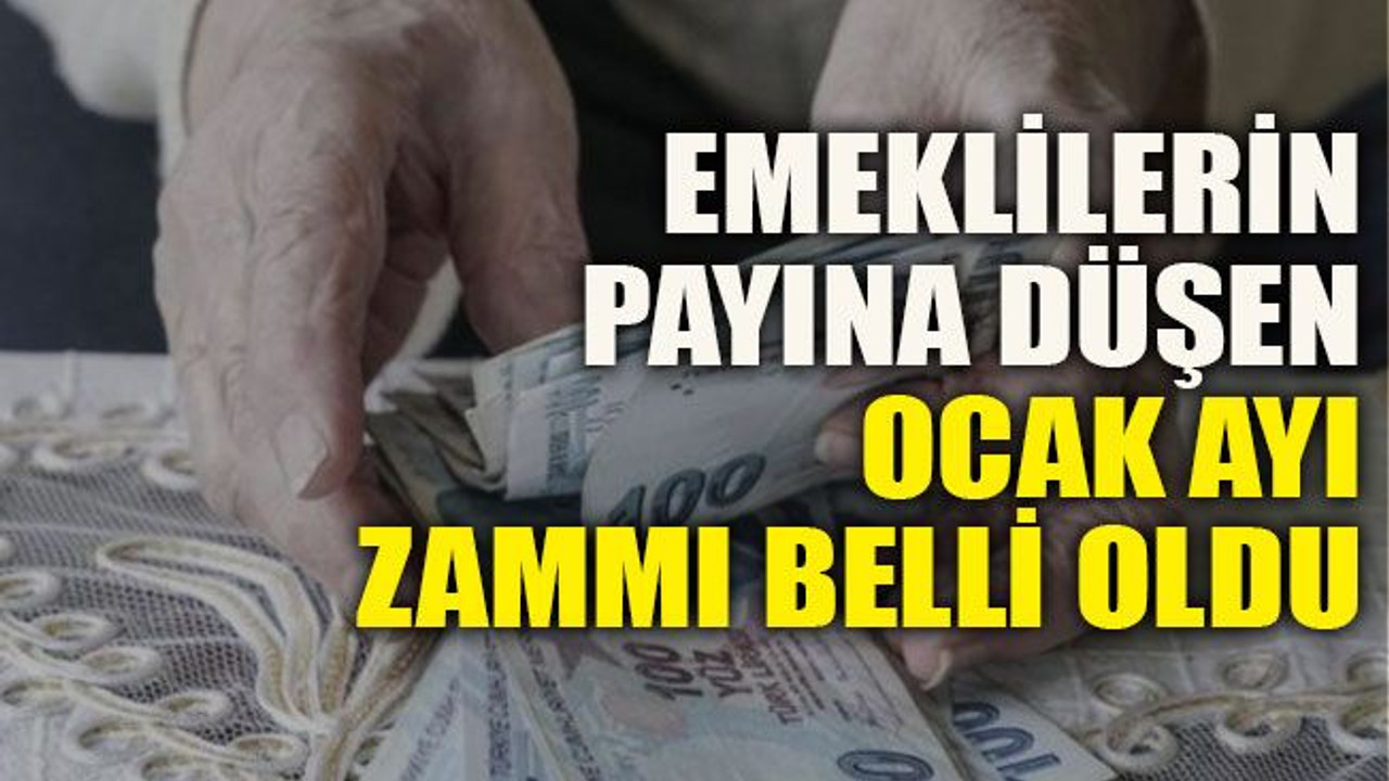 Emeklilerin payına düşen ocak ayı zammı belli oldu