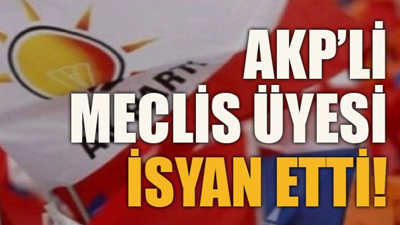 AKP’li meclis üyesi isyan etti!