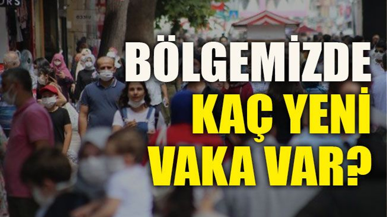 Bölgemizde kaç yeni vaka var?