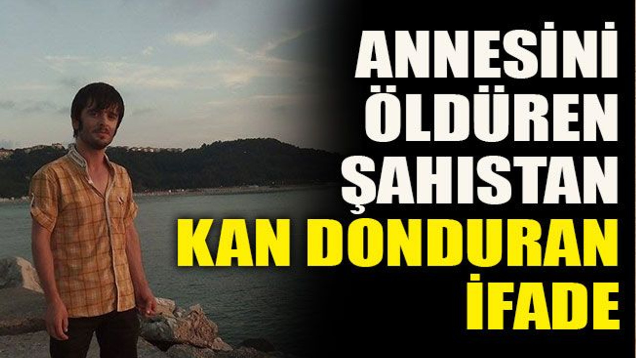 Annesini öldüren şahıstan kan donduran ifade
