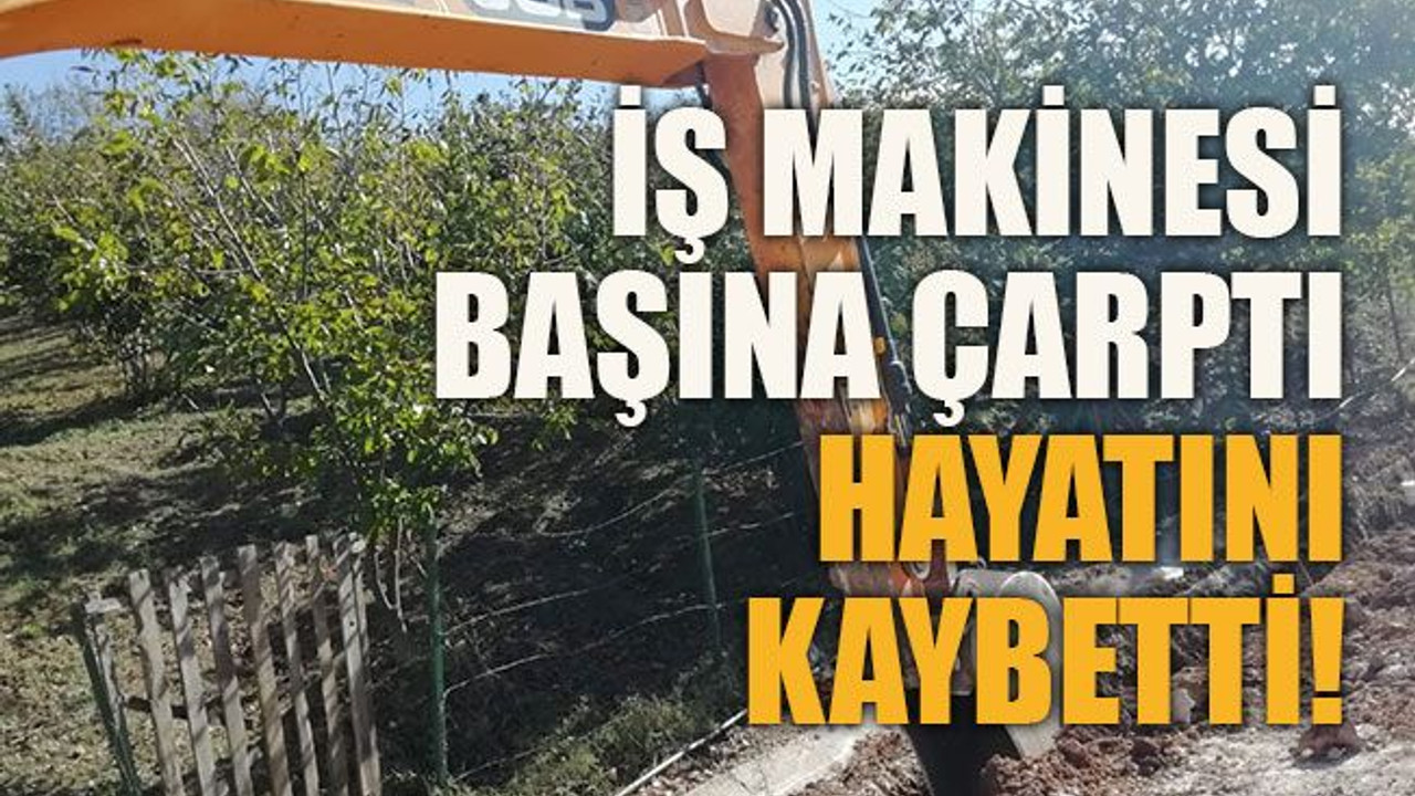 İş makinesi başına çarptı hayatını kaybetti!