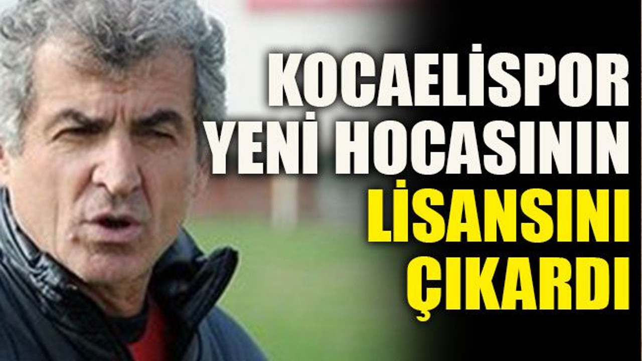 Kocaelispor yeni hocasının lisansını çıkardı