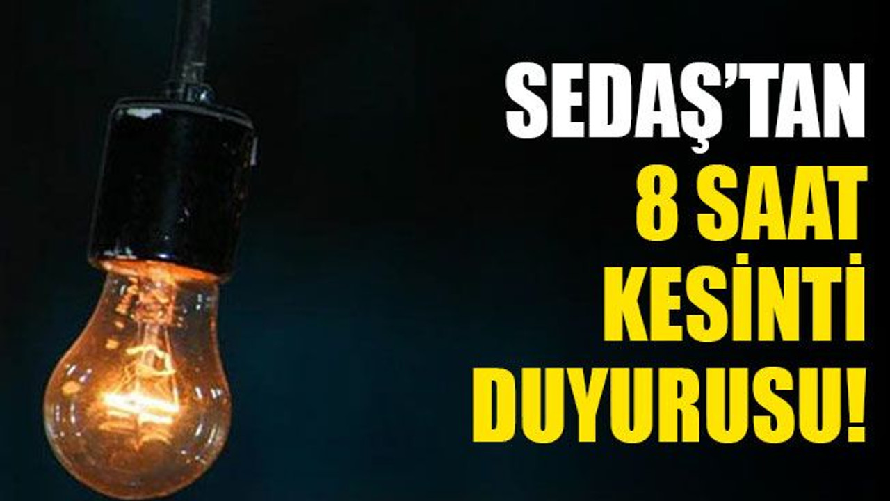 Kocaelililer dikkat! SEDAŞ’tan 8 saat kesinti duyurusu!