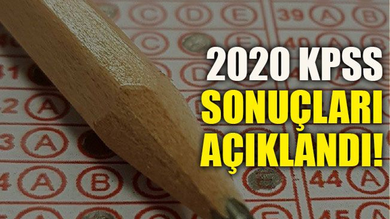 2020 KPSS sonuçları açıklandı!