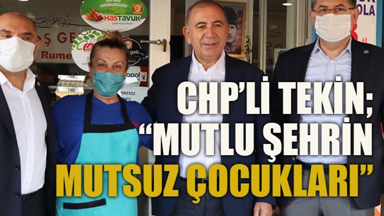 CHP’li Tekin; “Mutlu şehrin, mutsuz çocukları”