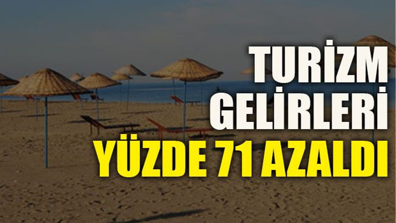 Turizm gelirleri yüzde 71 azaldı